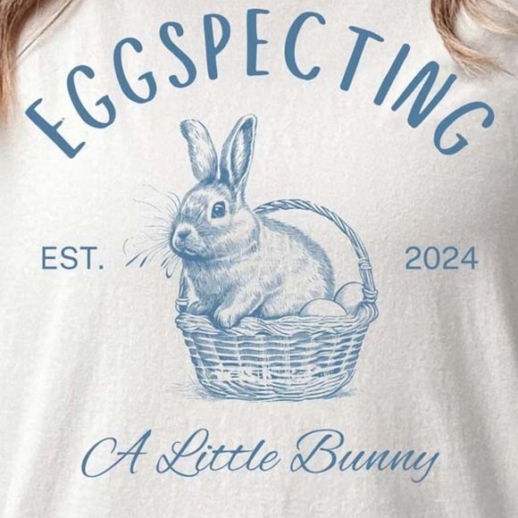 Eggspecting A Little Bunny TShirt, Happy Easter Day Tee Shirts - Picture 2 of 5
